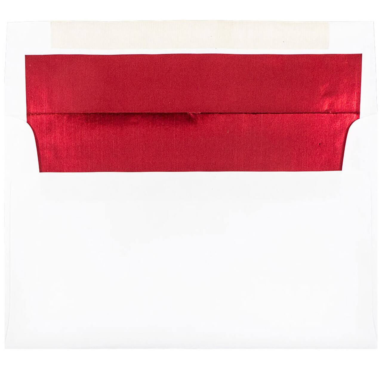 JAM Paper 6" x 9" Red Foil Lined Invitation Envelopes